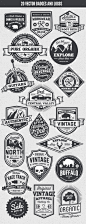  20 Vintage Style Badges and Logos - Badges & Stickers Web Elements