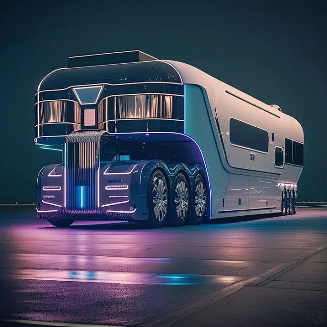 其中可能包括：a large bus with lights on it's sides-花瓣网