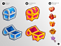 Chests icons in the style of the Farm Heroes Super Saga : Chests icons in the style of the Farm Heroes Super Saga