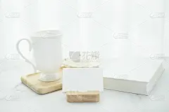 窗帘背景和名片。模型