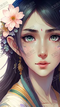 AI古风美女 【酷图网】古风,插画,古风美女,少女,美女,AI