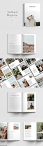 优雅简约的画册杂志模板 Auckland Magazine Template