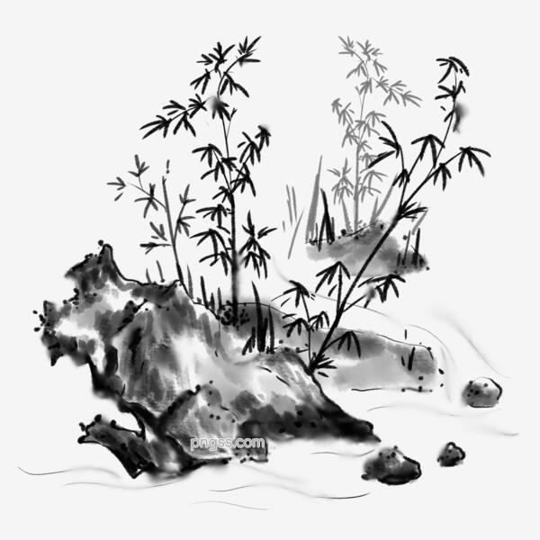 水墨竹子 中国风水墨竹png图片免费下载-素材zaceztt-88ICON