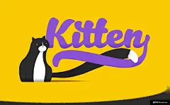 创意 独特 小猫 字体 kitten 海报字体字体下载设计资源_3203009349