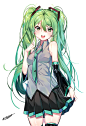 搬运，侵删 ミク 画师：p-Miku控的画廊