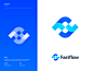 fastflow logo design mark brand logo logo monogram blue flow brandidentity branding design logo design logo mark logo concept brand identity minimal logodesign icon modern logo logo designer branding design