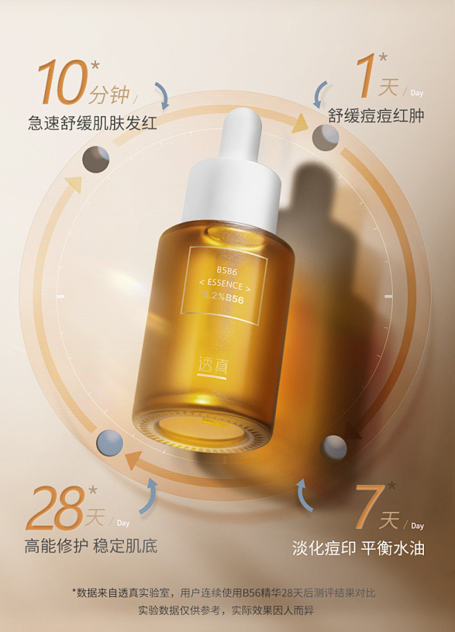 透真B56精华液 去淡化痘印护肤品原液修...