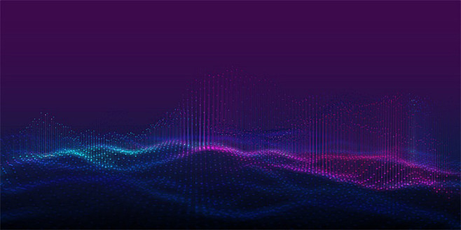 m0144_科技感曲线背景梦幻时尚渐变蓝...