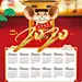 新春日历模板 鼠年日历模板 2020鼠年日历模板 2020年日历模板 鼠年台历模板 新年日历模板