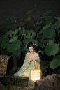 荷花夜景_人像_颇可网,人像,古风,汉服写真,汉服美人图鉴,POCO×纯K高清影像创作大赛