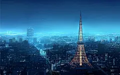 日本东京铁塔桌面壁纸