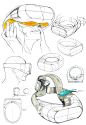 Virtual Reality Head-mounted Display Concept Development Stage.: 