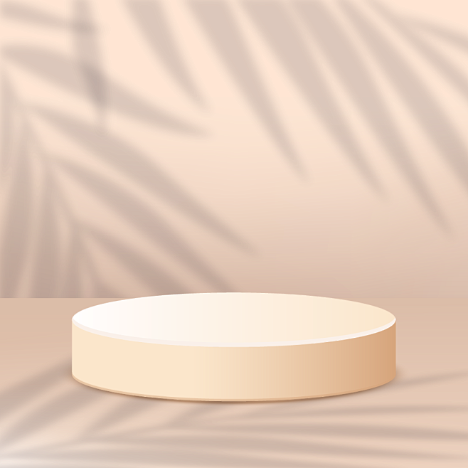 花瓣素材_产品展示3d背景平台场景，奶油...