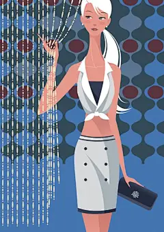 韩国插画设计：时尚女性插画欣赏