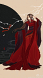 古风手绘美人 oct_闻倾/绘