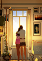 美国插画艺术家 Pascal Campion 的超温馨且充满爱的作品