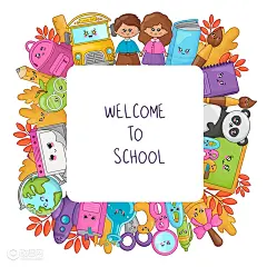 可爱风格学生学校学习插画元素-教育文化-插画图形素材-酷图网