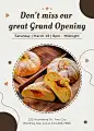 Simple Hand Painted Color Block Decorate Dessert Shop Grand opening invitation letter