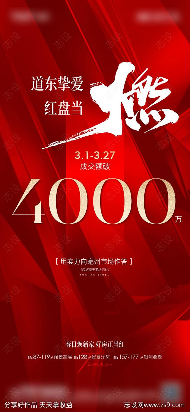 地产热销人气红稿海报-源文件-志设网-z...