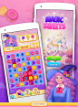game concept match 3 UI ux