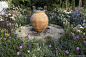 large ornamental pot at Best of Both Worlds Show Garden at RHS Hampton Court Flower Show