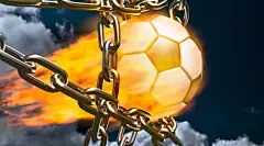 起火的足球酷炫电脑壁纸