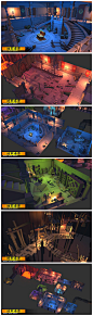 游戏美术素材 Unity3d低多边形像素化场景 Q版卡通地牢地下城僵尸熔岩洞穴场景 3D模型 CG原画场景气氛图参考
