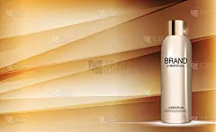 为广告或杂志背景的沐浴露瓶模板。3D逼真的矢量i插图