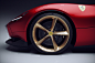 automotive   c4d car CGI coronarenderer FERRARI monza sp2 red SP2 studio