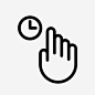触摸和保持触摸屏时间图标_88ICON https://88icon.com 触摸和保持 触摸屏 时间 敏感 移动 互动 手 手势 手指 时钟 触摸屏手势收集