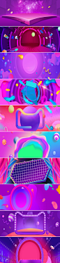 喜庆渐变天猫电商年终促销banner背景