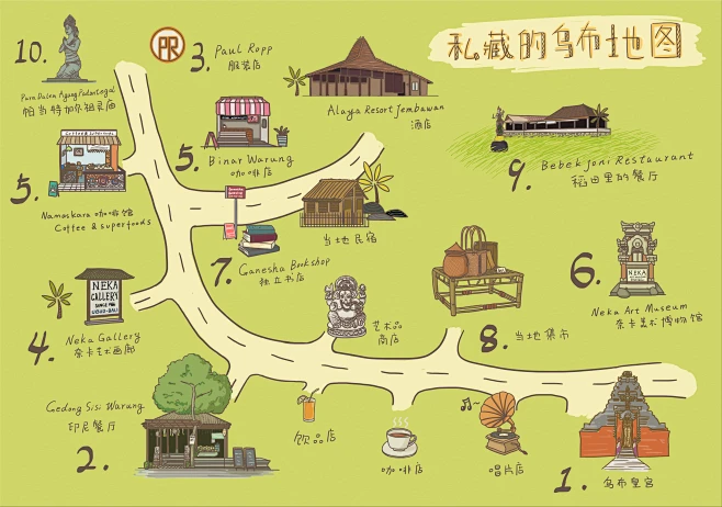 手绘地图/旅行手帐-花瓣网