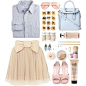 A fashion look from January 2014 featuring long sleeve shirts, prom skirt and pink shoes. Browse and shop related looks.