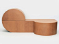 Designed by RO/LU, Masonite Table, Stool, & Bench at Patrick Parrish gallery. New York