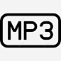 MP3音频文件概述了矩形界面符号图标 页面网页 平面电商 创意素材