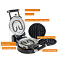 Amazon.com: Secura 360 Rotating Belgian Waffle Maker w/ Removable Non-Stick Plates and Recipes: Kitchen & Dining