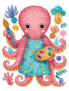 章鱼8海洋生物，海鲜美食