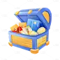 卡通感3D宝箱元素