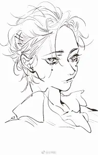 二次元 线稿 速写练习用