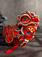 复古传统纸灯笼儿童 新年狮子灯手提手工DIY半成品醒狮元宵节花灯-淘宝网