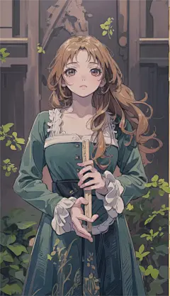 数字艺术漫画风女孩插画-众图网