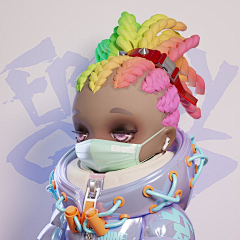 一颗欧润吉采集到3D人物角色素材卡通