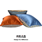 简约现代几何三色混搭抱枕套靠垫中式地中海风软装家居靠枕方枕套-淘宝网
