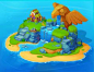 ArtStation - Isometric Islands for Solitaire Dash, Grigoriy Chekmasov