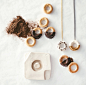 代购 立陶宛设计师Deimante 银镀金陶瓷釉3D长项链 坚果黑巧克力甜甜圈 原创 新款 2013 正品