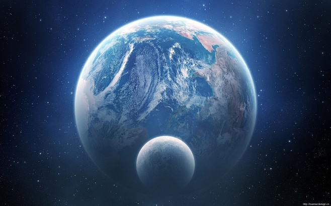 蓝色地球 1920×1080大图背景素材...