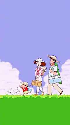 今天是紫色的蜡笔小新壁纸 ​​​​