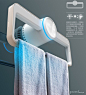 A towel dryer that not only dries your towels, but disinfects them with UV light_