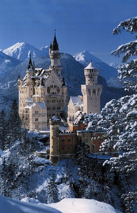 #晚安的图# 晚安，雪中城堡。