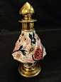 LOVELY ANTIQUE PORCELAIN IMARI PATTERN DRESSER BOTTLE